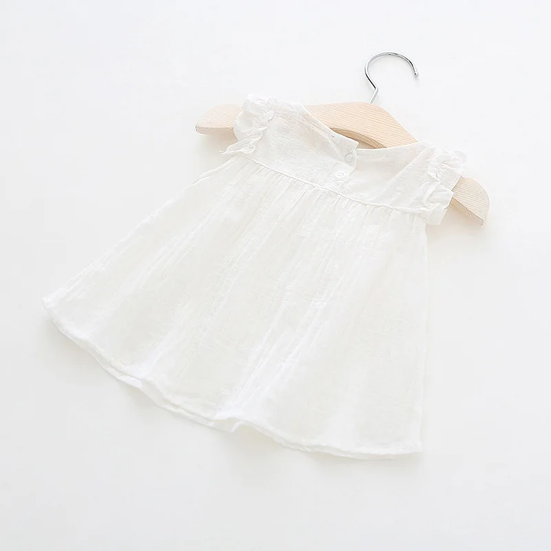 19 Летний Стиль; рубашка с рукавами-крылышками для девочек; детская рубашка без рукавов из чистого хлопка в Корейском стиле; детская одежда