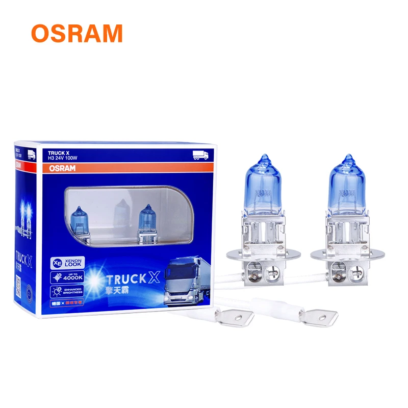 OSRAM h3 галогенные 100W 24V Автомобильные фары для грузовиков 62243TX PK22s 4000K H3 лампы