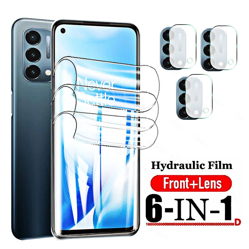 

For Oneplus Nord 2 Hydrogel Film + Camera Glass for One Plus 1+ N200 N100 Nord2 Ce 5g 9 Pro 9r 9Pro Screen Protector Hidrogel