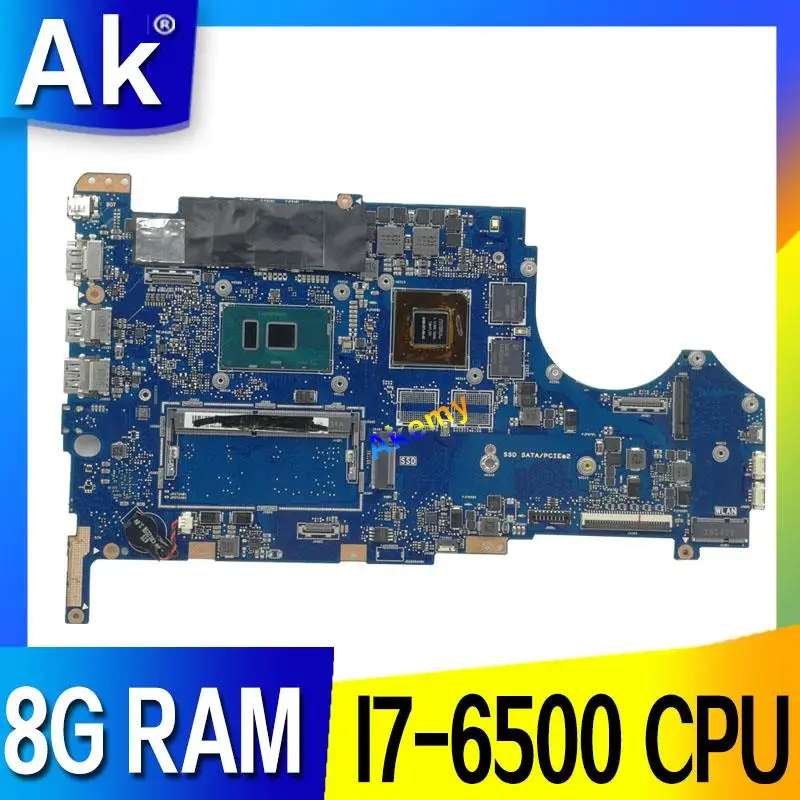UX560UX mainboard For ASUS UX560 UX560U UX560UQK UX560UQ laptop motherboard Tested Ok I7-6500CPU GT940MX 8G RAM | Компьютеры и офис