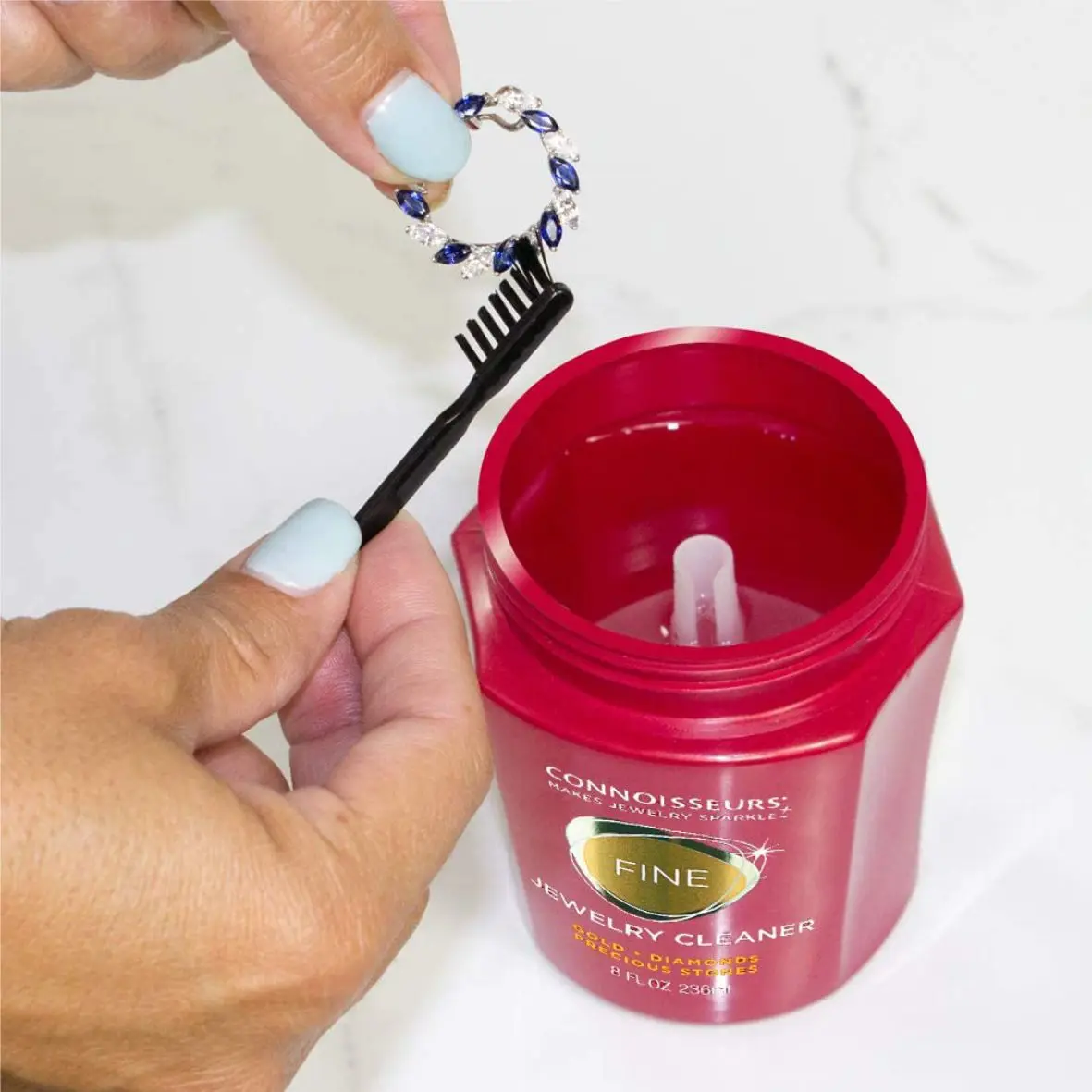 CONNOISSEURS Kit Liquido Limpiador para joyas en plata -Luxury Time