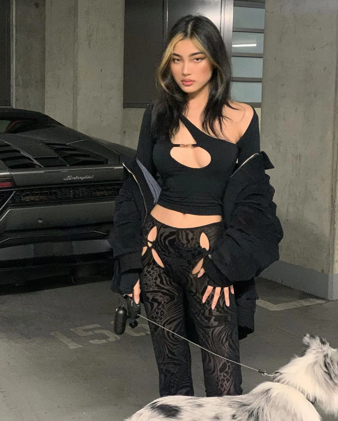 European And American Black Hollow Asymmetrical Collar I Am Gia Careful  Machine Top Slim Short T-shirt Women's Bottoming Shirt - T-shirts -  AliExpress