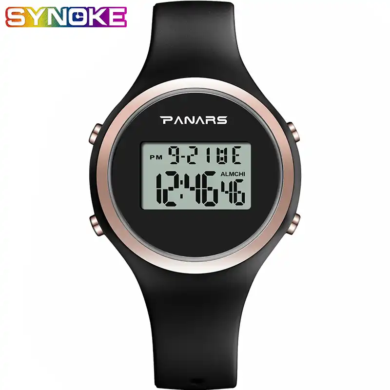 black sports watch women's