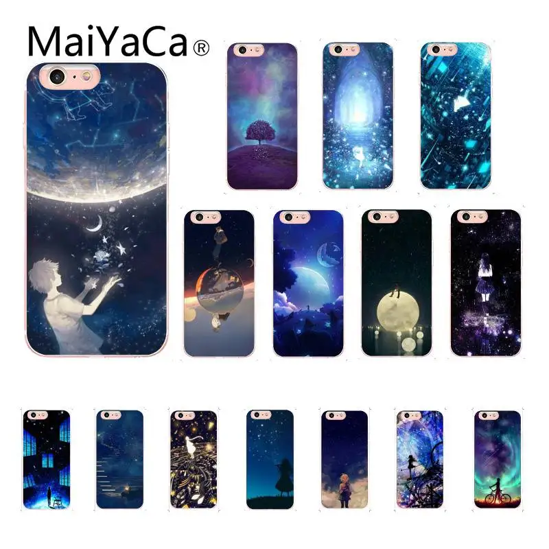 Мягкий ТПУ чехол для телефона MaiYaCa Звездный день Аниме iPhone 8 7 6 6S Plus X XS MAX 5 5S SE XR 11 11pro