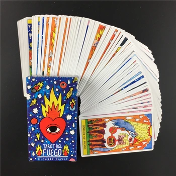 

Hot Sell Tarot del Fuego Oracle Cards Tarot for Deck Oracles Electronic Guide Book Game Toy by Ricardo Cavolo