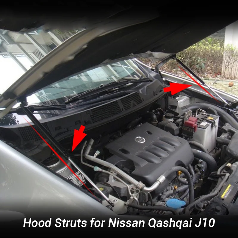 Подходит для Nissan Qashqai J10 2008 2009 2010 2011 2012 2013 аксессуары автомобиль капот Газ Шок стойки Лифт Поддержка стайлинга автомобилей