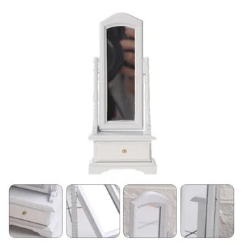 

1Pc Mini Mirror Durable Funny Realistic Miniature Mirror Full-length Mirror Model Dressing Mirror for DIY Graduation Design Doll