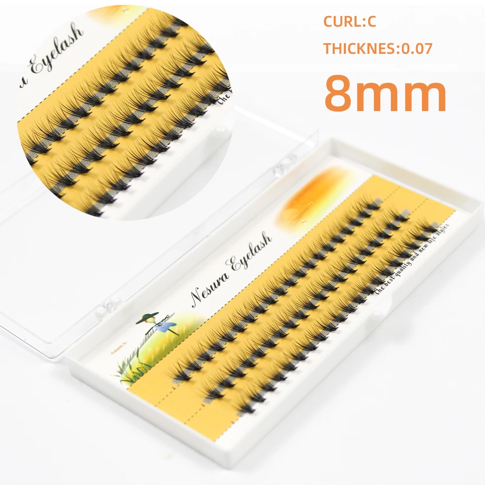 

Grafting World 60 pcs Natural 3D Eyelash Extension Russian Volume Mink Eyelashes Individual 20D Cluster Lashes Makeup Cilia