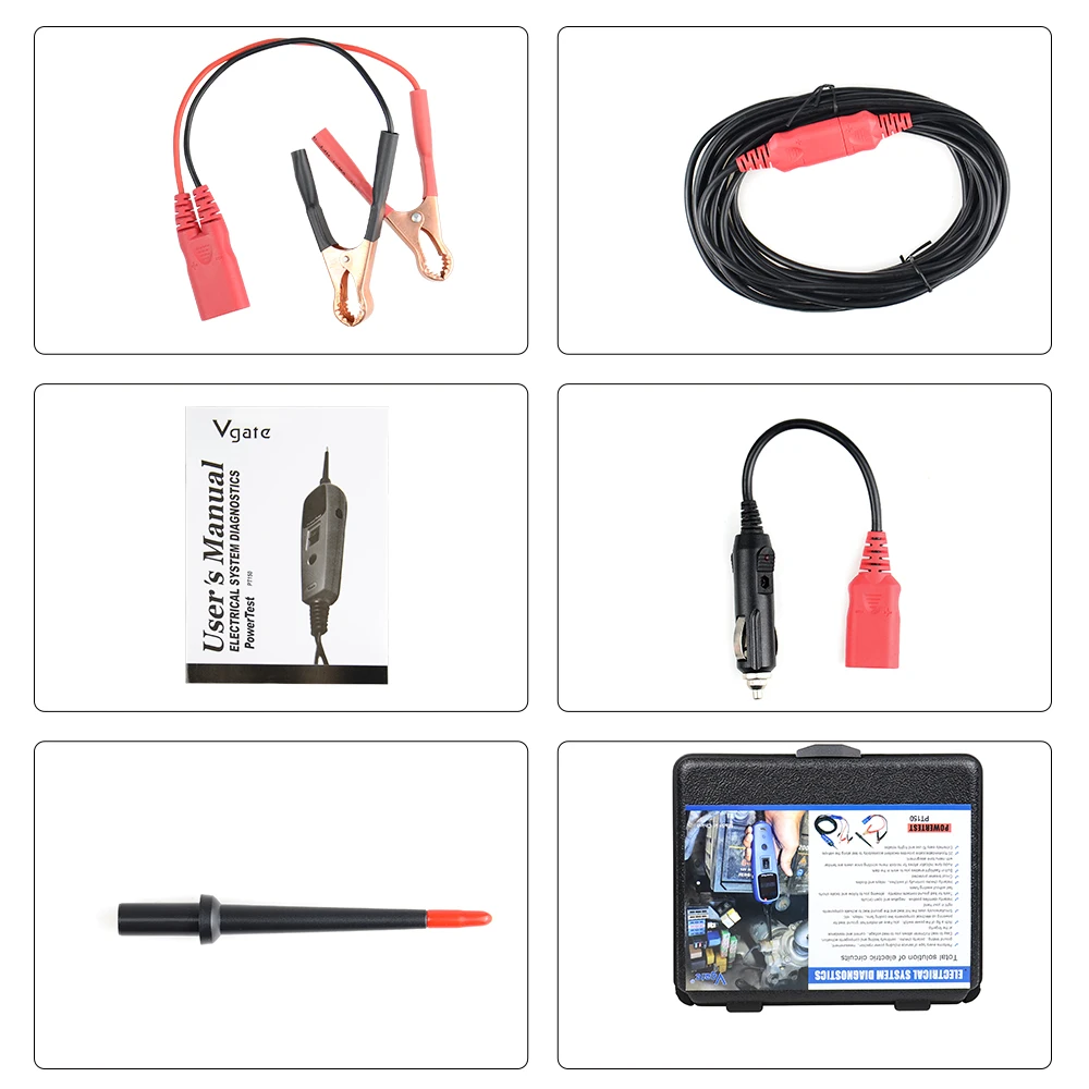 Профессиональный Vgate PT150 датчик мощности автомобиля электрическая цепь тестер автомобильные инструменты 12 В Vgate Pt150 тестер электрической системы