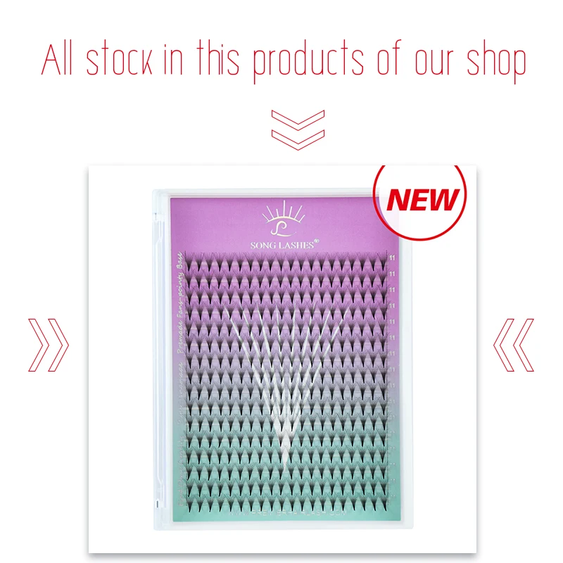 SONG LASHES Premade Volume Fans Mega Tray 360 Fans Sharp Thin Pointy Base Eyelash Extensions  Mega Tray 360Fans 6D 7D 8D 10D 12D