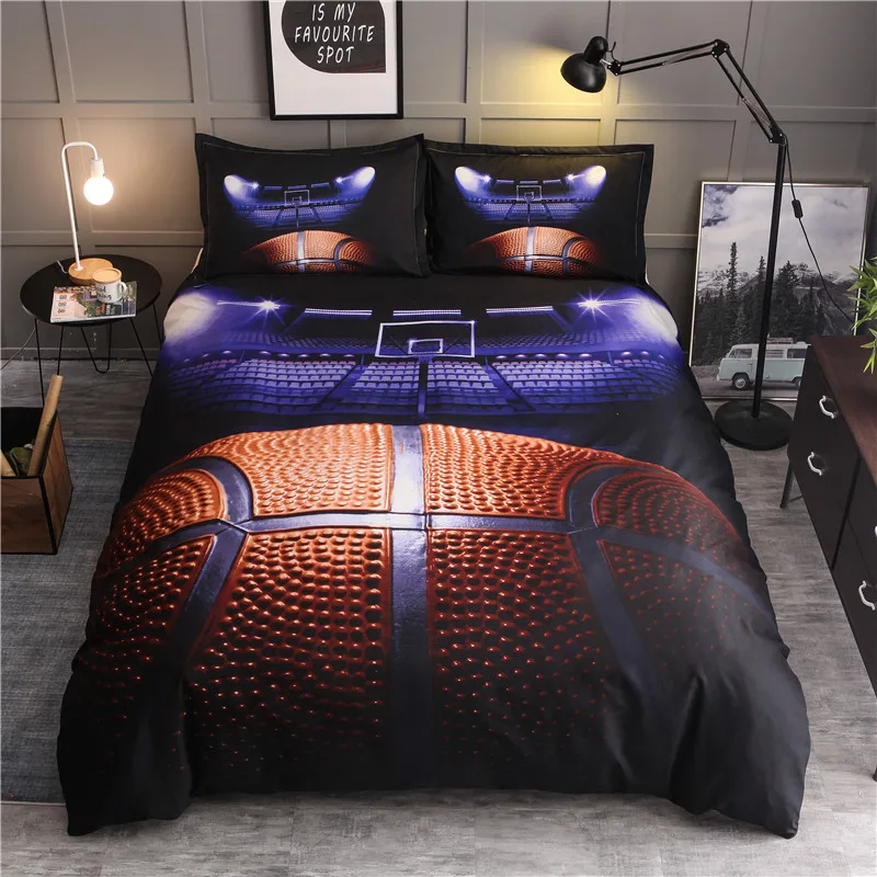 

Basketball Printed Bedding Sets Duvet Cover Set 3pcs Bed Set Twin Double Queen size Bed linen Bedclothes(No Sheet No Filling)