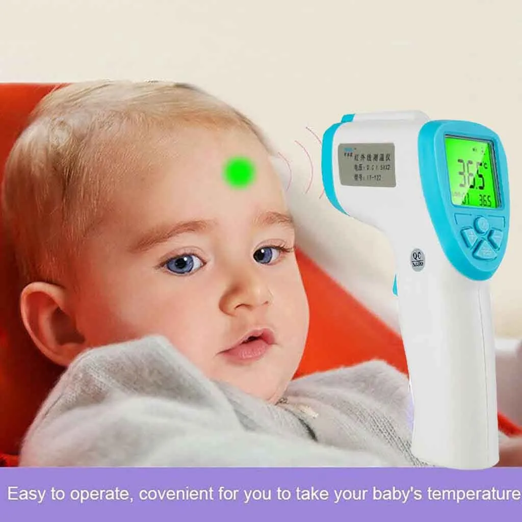 

Forehead Non Contact Infrared Baby Thermometer LCD Body Temperature Fever Digital IR Measurement Tool Gun for Baby Adult 2020