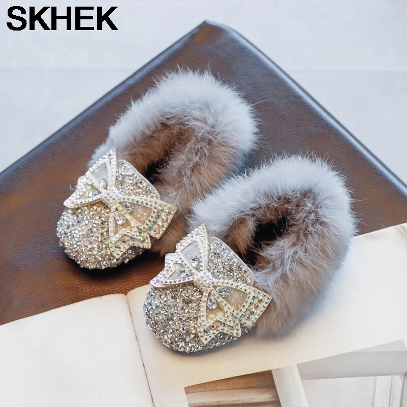 

SKEHK Autumn Winter Fashion Girls Martin Boots Shoes Fashion Casual Comfortable Inner Kids Snow Boots Shoes For Children's Boots