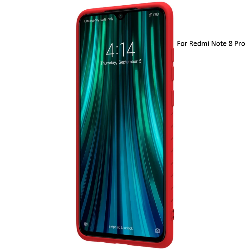 Жидкий силиконовый чехол Nillkin для Xiaomi Redmi Note 8 Pro, мягкий гелевый резиновый тонкий защитный чехол