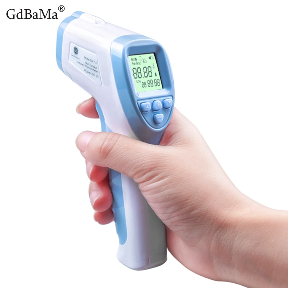 

Infrared Forehead Thermometer Digital Thermometer GdBaMa Baby Blacklight LCD Non-contact Body Temperature In Baby Thermometers