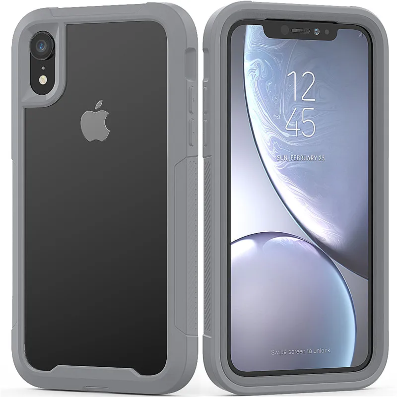 Military Shock Absorption Case For iPhone X XR XS Max Transparent Ultra-Thin PC+TPU Protective 6 6S 7 8 Plus |