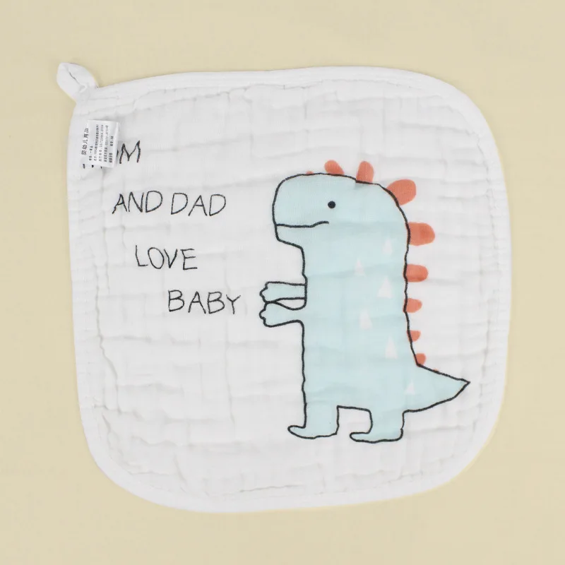  Kerchief for Babies Face Towel Bibs Six-layer Pure Cotton Gauze Small Square Towel Children Handker