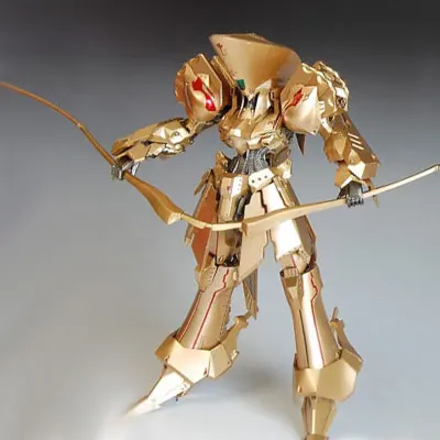 

Fantasy 1/144 Scale Bow Posture Miniatures Modeling Unpainted Mech Figure DIY Static Transparent Resin Model Kits Collection