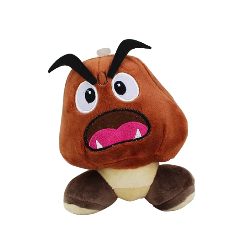 12CM goomba Супер Марио Йоши Гумба застенчивый парень Toadette Diddy Kong бомба Пиранья гриб Nabbit Koopa черепаха гусеница осьминог плюшевые игрушки - Цвет: 12CM goomba
