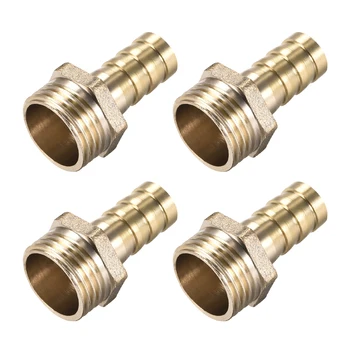 

uxcell Brass Barb Hose Fitting Connector Adapter 12mm Barbed x G1/2 Male Pipe 4pcs