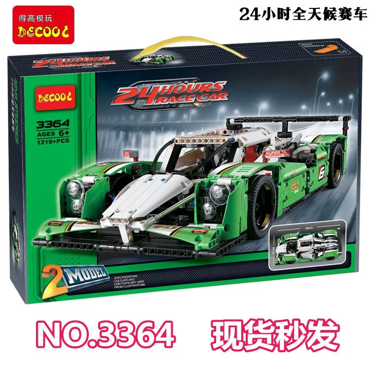 Decool 3364 24-часовой формула гоночный автомобиль модель 1219 шт. Lepining 3D &quotсделай сам&quot