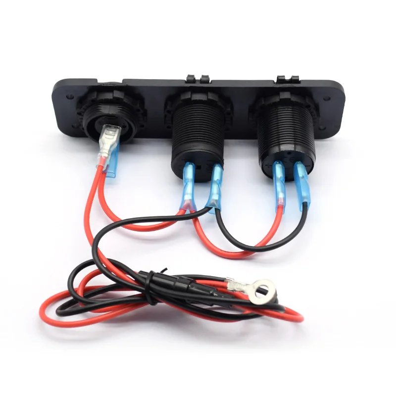 Морской сплав QC3.0 Dual USB Зарядное устройство+ светодиодный вольтметр+ 12 V-24 V Мощность розетка переключатель аксессуары для автомобиля, украшения