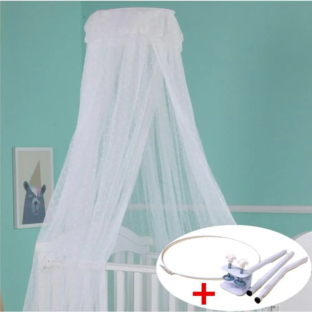 Kidlove Детская летняя кроватка москитная сетка для младенцев портативная детская кроватка Складная защитная сетка с кронштейном - Цвет: White