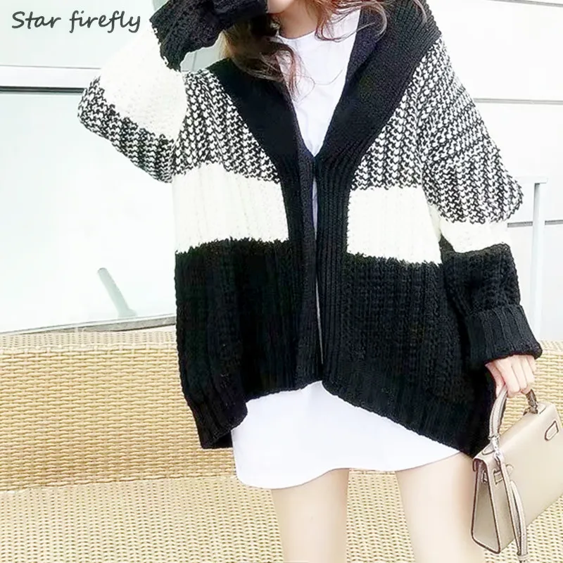 

Star firefly autumn fashion mohair sweater 2019 net red lazy thick knitted fluffy sweater coat large size women's sweater