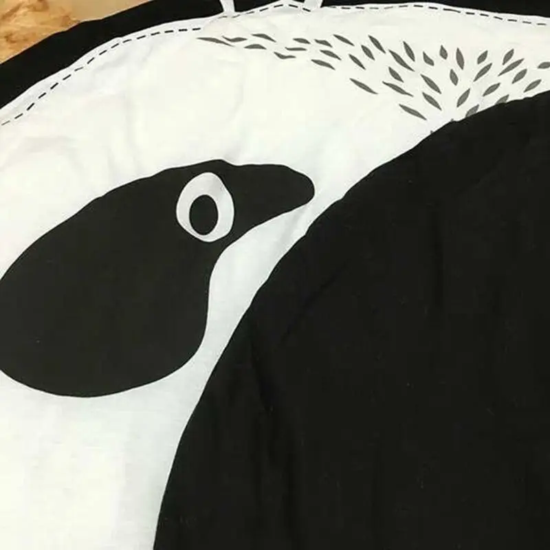 Мультяшная панда, хлопковый детский коврик для ползания, детский игровой круглый коврик, декоративный ковер для детской комнаты