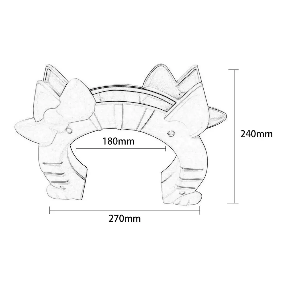 Lovely Cute Design Plastic Pets Cats Door Large Size Convenient Home Gate Door for Cats Easy Install Pets Supplies