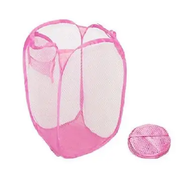 

Laundry Bag Pop Up Mesh Washing Foldable Laundry Basket Bag Bin Hamper Storage Net Storage Basket Toys Sundry Receive Bag