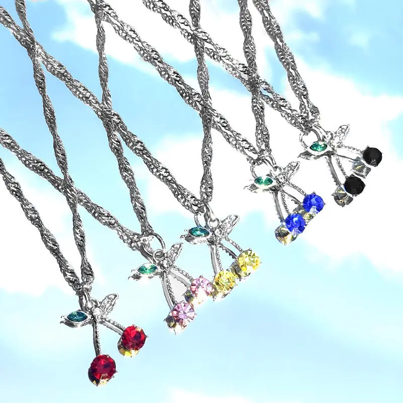 Byliajewel цветное ожерелье с подвеской из цветных вишневых кристаллов женское витой