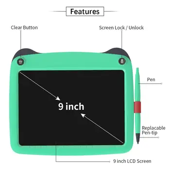 

Enotepad 9 inch Writing Tablet Digital Drawing Tablet Handwriting Pad Portable Electronic Tablet Board ultra-thin Board with pen