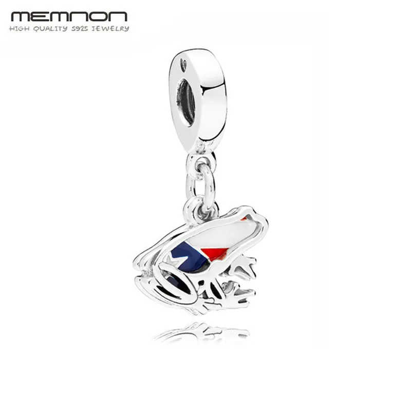 2018-NEW-100-925-Sterling-Silver-Love-Puerto-Rico-Dangle-Pendant-Charm-Red-White-Blue-Enamel_副本