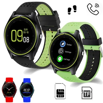

3.0 Bluetooth 4.0 Smart Watch V9 Micro SIM Card 1.22i inch Camera Pedometer For Phones Bidirectional anti lost 32G TF Card D5