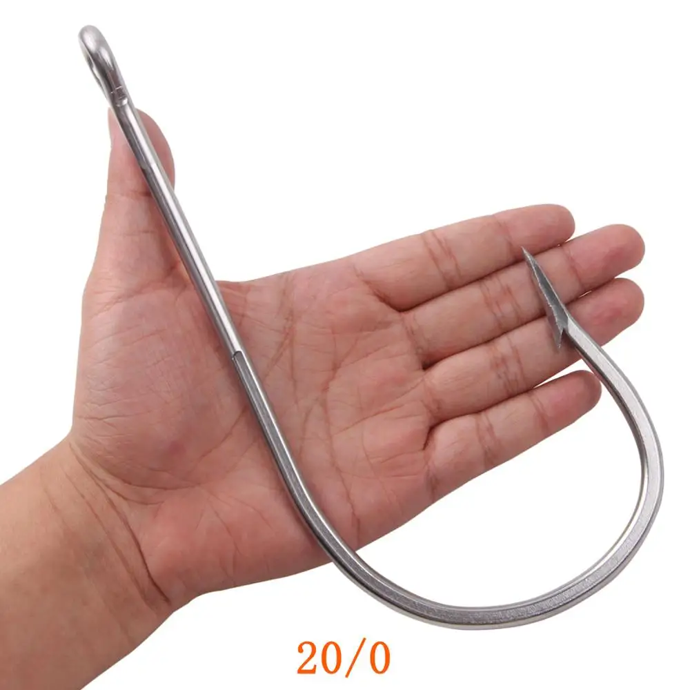 

1pcs Large Stainless Steel Fishing Hooks Big Game Thick Tuna Fishing Hook 7731 20/0