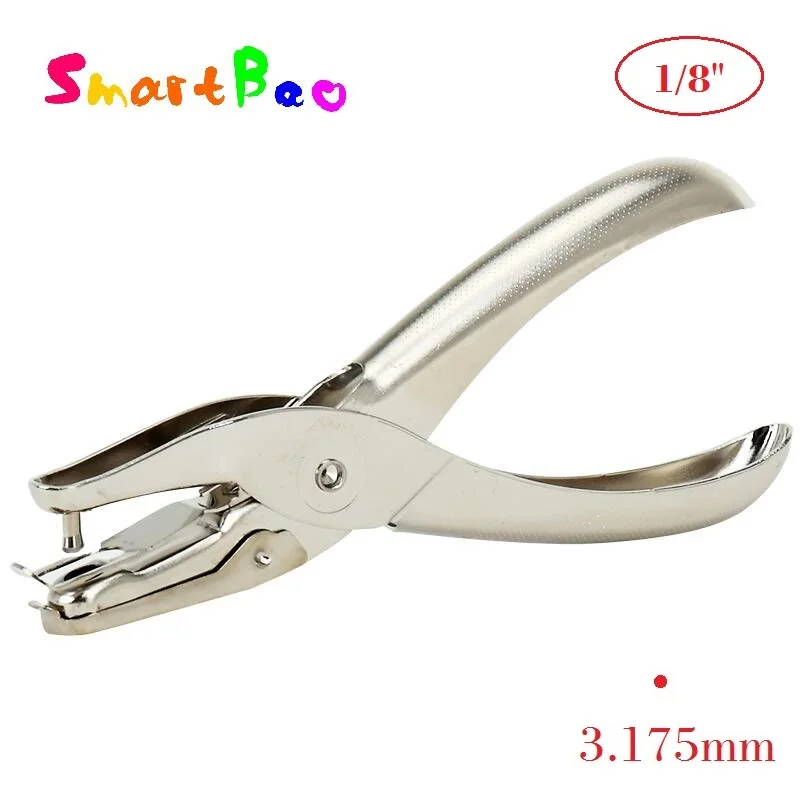 1/8 Inch Hole Punch Simple Manual Hand Punch; 6 Sheet Punch Capacity School Stationery No.97C3