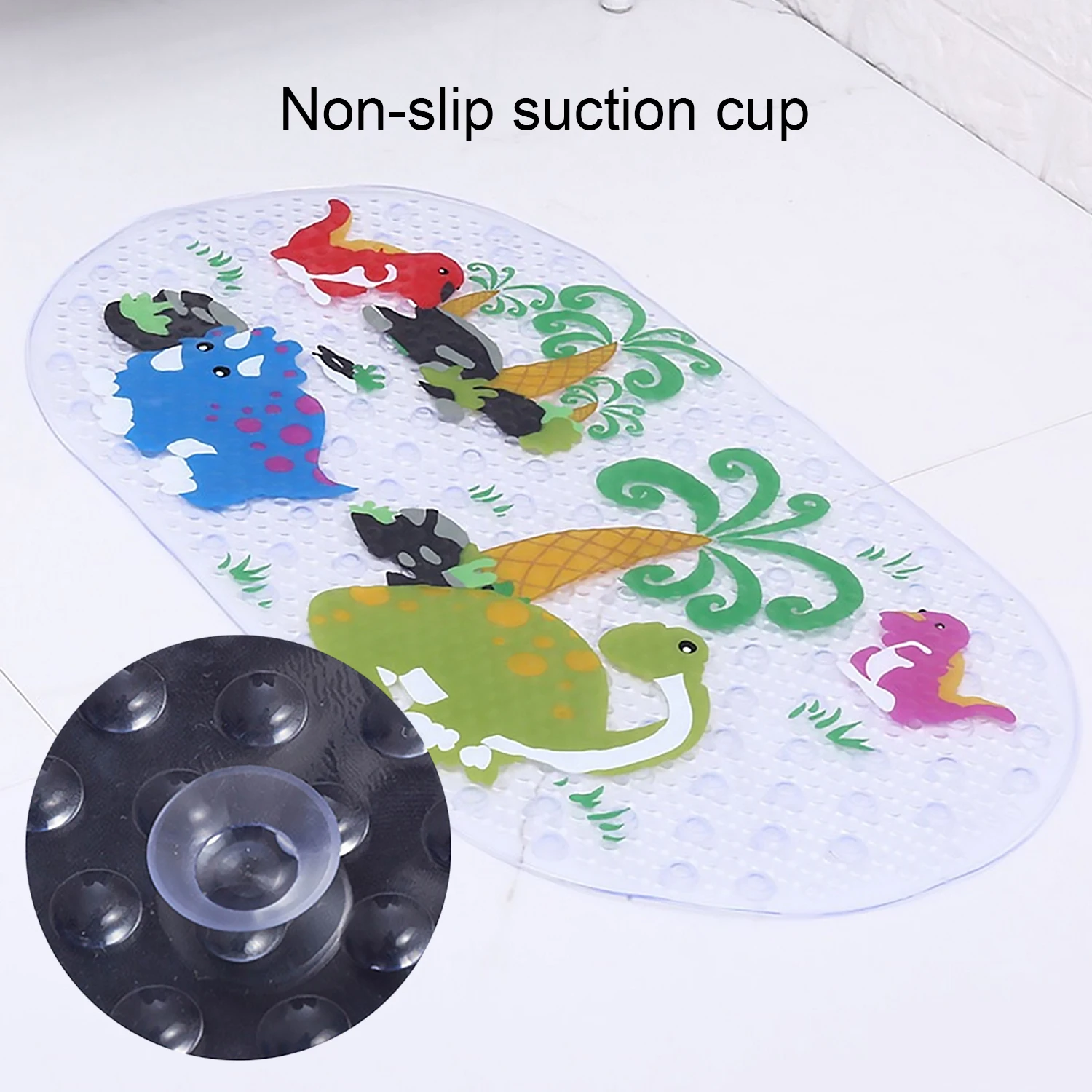 

Behogar Non-Slip Bath Shower Mats Carpet Bathroom Floor Bathtub Mat with Suction Cups for Children Toddlers Toilet 70 x 38cm