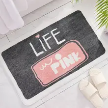 45x65 см/50x80 см Прямоугольный Коврик для ванной короткий плюшевый Впитывающий Коврик для двери корейский свежий стиль с буквенным принтом напольный ковер нескользящий коврик для ног