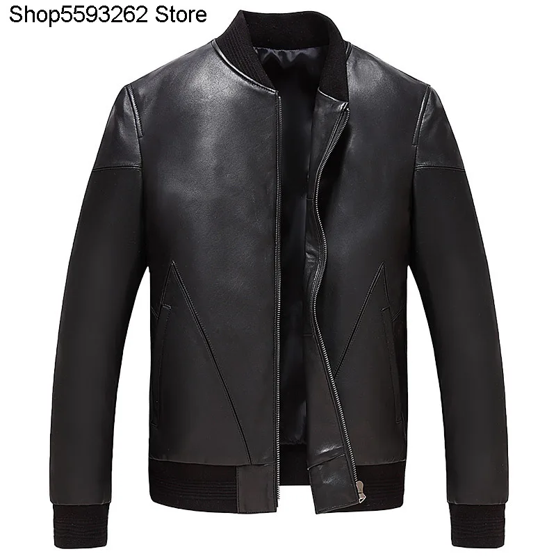 

Sell Off No Supplement Haining Genuine Leather Leather Coat Men's Wear 2020 Baseball Clothing Conventional Money Collar Coat