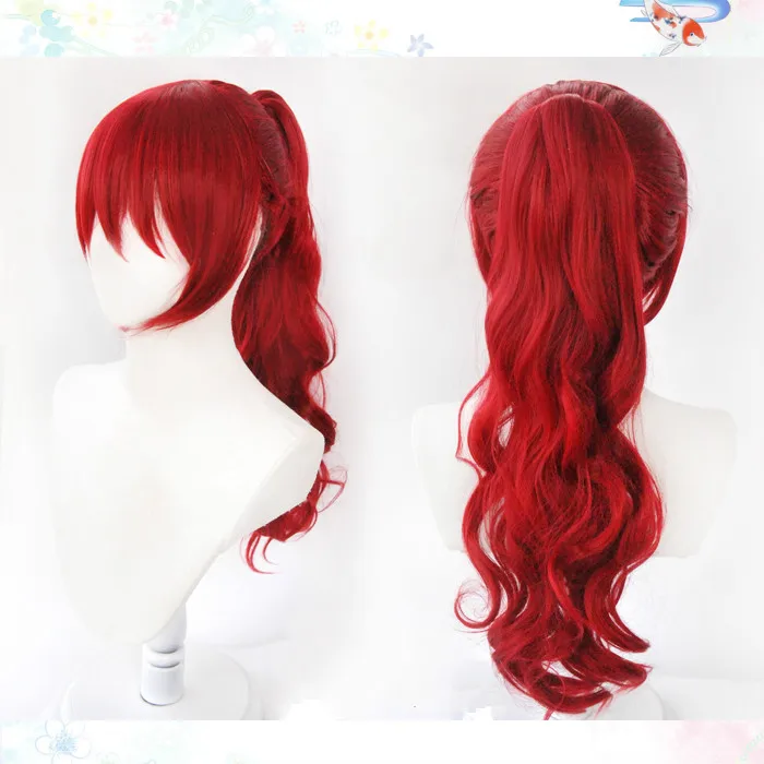 Аниме Persona 5 Yoshizawa Kasumi Косплей парики длинный красный конский хвост термостойкие синтетические волосы парик+ Бесплатный парик колпачок