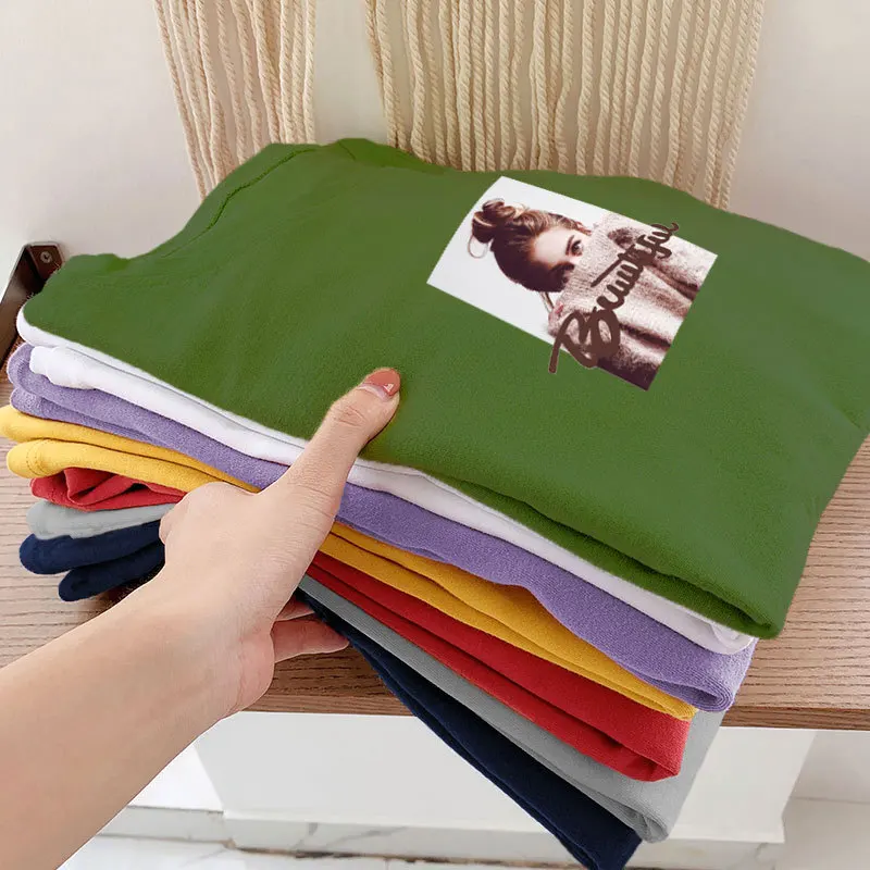 Корейский стиль одежды Женская Футболка Harajuku Friends Graphic Tee Женский, с длинным рукавом Осень Плюс Размер Женская одежда хлопок