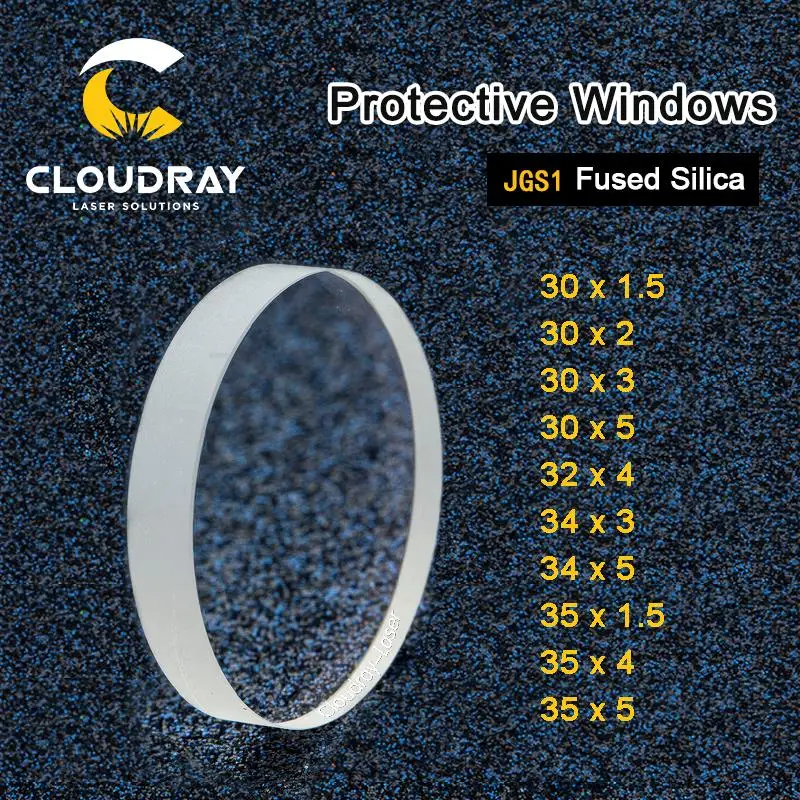 Cloudray Protective Windows D30 D35 Series плавленый кварцевый диоксид кремния для волоконного