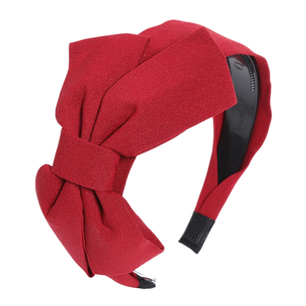 Моланский Классический Клетчатый тканевый бант широкая повязка на голову аксессуары для волос для современных женщин обруч для волос модные резинки для волос ободок головной убор - Цвет: Red