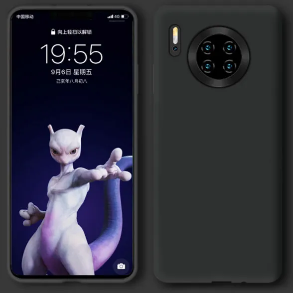 Силиконовый чехол huawei, защитный чехол для телефона huawei mate 30 mate 30 Pro, мягкий чехол для телефона, противоударный чехол для телефона - Цвет: Classic Black