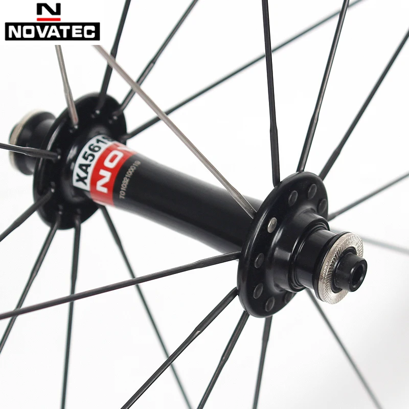 Novatec Road Bike Wheelset 700C Bearing Wheels Carbon coated 7-11 Speed V Brake Clincher Front Rear 20/24H bicycle Wheelsets