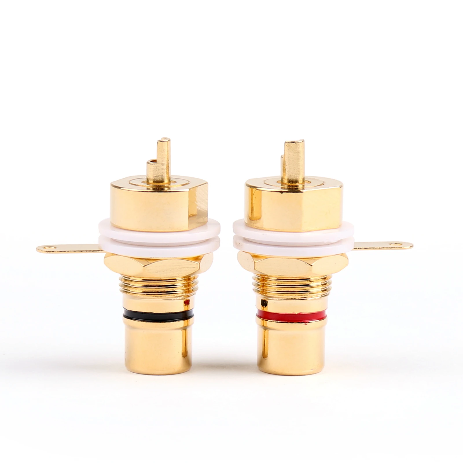 Artudatech 10 комплектов CMC покрытый медью RCA гнездо Phono Jack панель разъем шасси