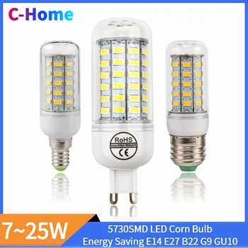 

E27 LED Lamp 220V LED Bulb SMD 5730 E14 B22 G9 GU10 LED Light 7W 9W 15W 20W 25W Corn Bulbs Energy Save For Home Lighting