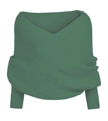 Сплошной цвет v-образный вырез воротник с открытыми плечами вязаный сексуальный пуловер женский свитер для путешествий небольшой жилет шарф свитер - Цвет: 9
