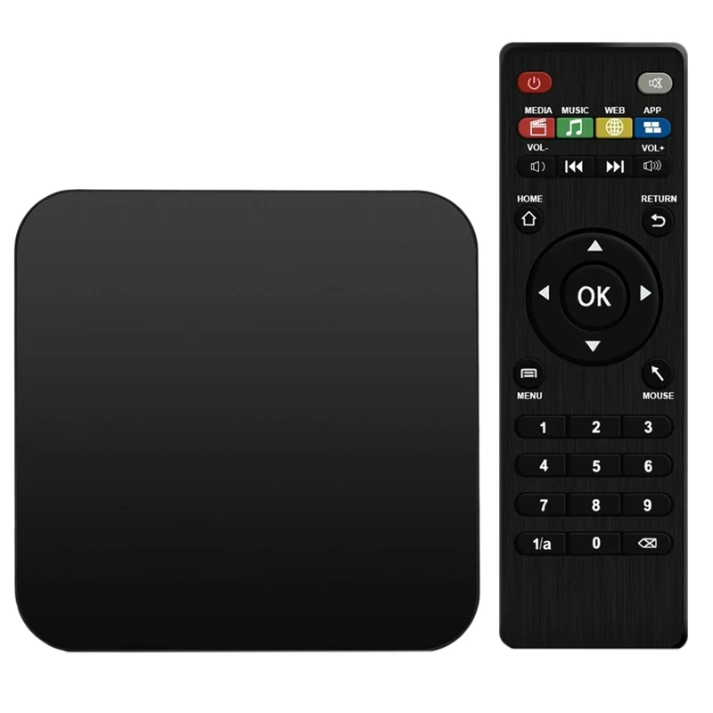Мини ТВ приставка Android 7,1 1 ГБ/8 ГБ S905W 2,4 ГГц WiFi HD медиаплеер с европейской вилкой